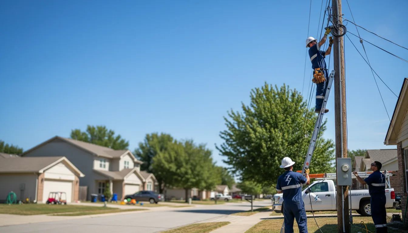 Residential electrician providing installation services in Lima, OH